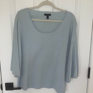 J. Crew Blue Crew Neck Sweater with Relaxed Fit